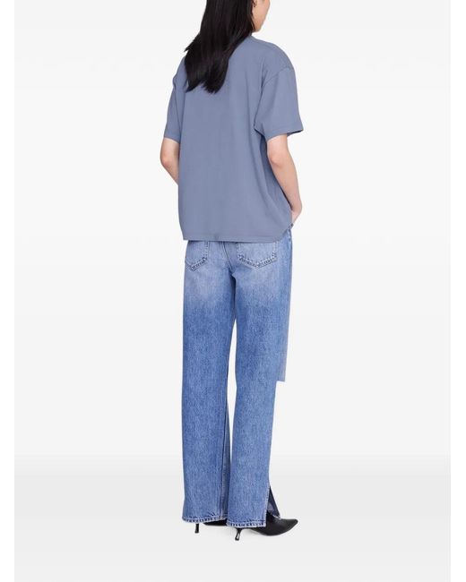 Anine Bing Blue Cade T-Shirt Paris University
