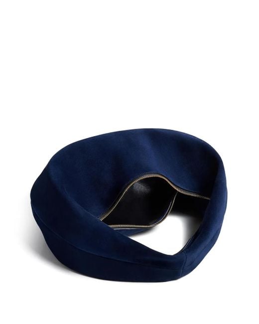 Khaite Blue Zip Shoulder Bag