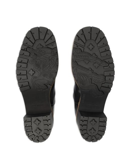 Stivali Con Bordo A Quadri 85Mm di Burberry in Black