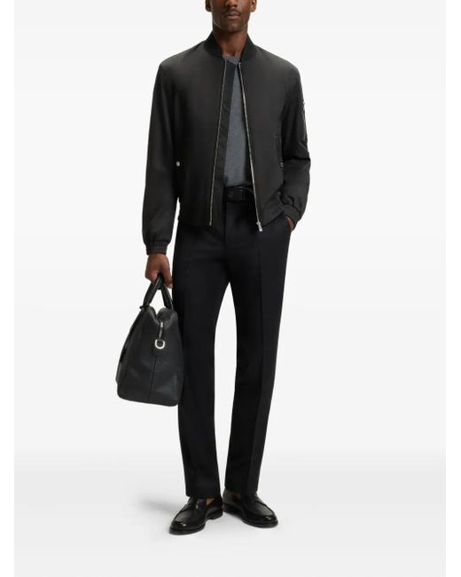 Boss Black Zip-Up Bomber Jacket for men