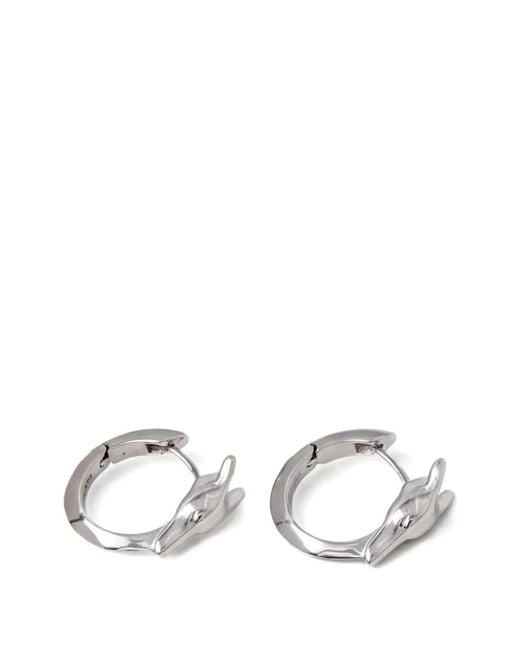 Trussardi White Animal-Shape Earrings