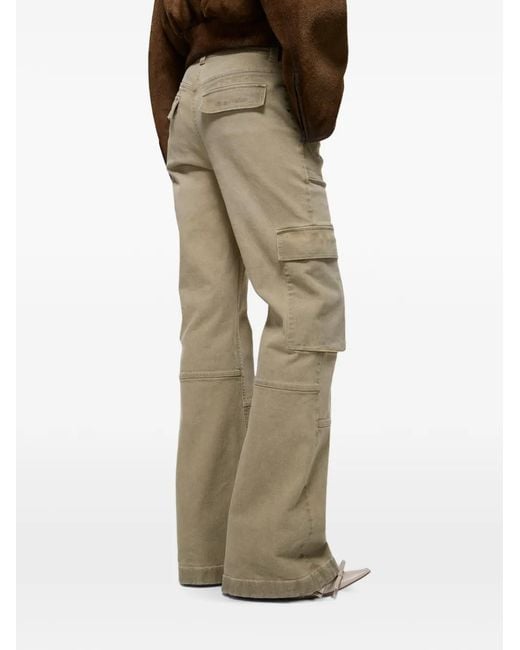 Acne Natural Flared-Leg Cargo Trousers