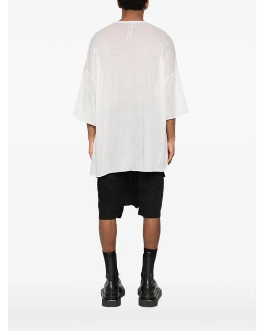 Rick Owens White T-Shirt V Tommy À Col V for men