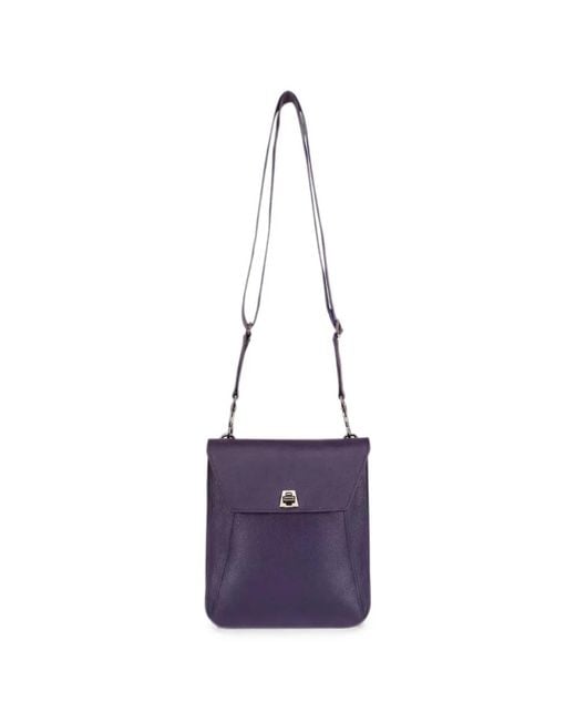 Borsa Messenger Anouk Piccola di Akris in Purple
