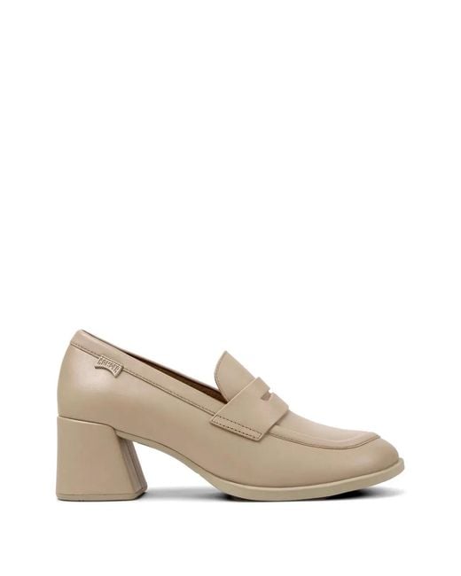 Camper Natural Kora Block-Heel Loafers