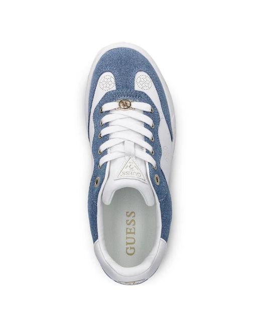 Guess Blue Swole Perforated Sneakers