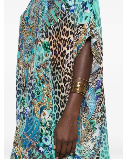 Camilla Blue Crystal-Embellished Maxi Dress