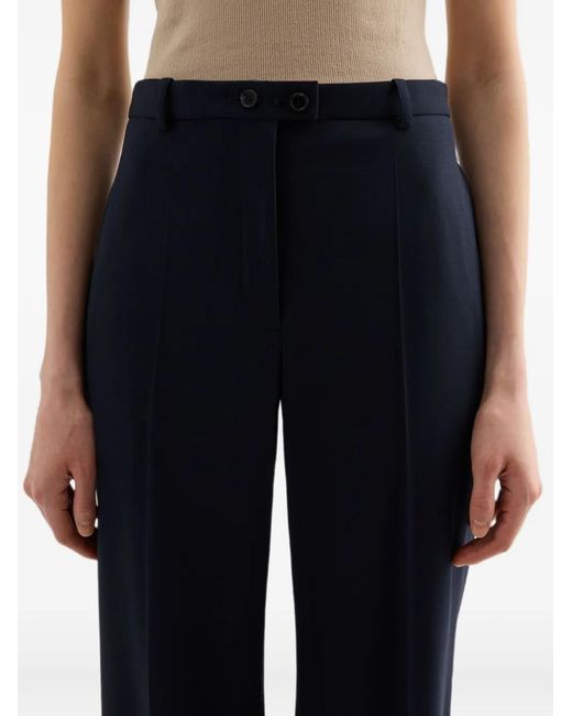Jil Sander Blue Wool Cady Trousers