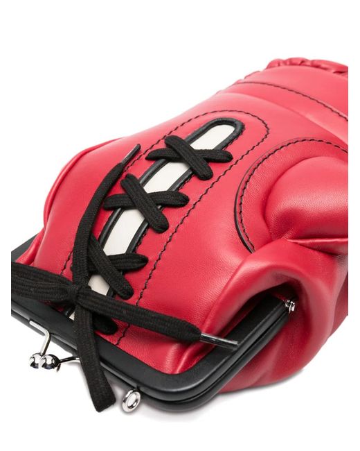 Moschino Red Boxing Glove Chain Shoulder Bag