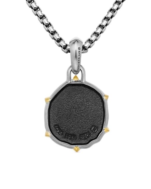 David Yurman Metallic 18Kt And Sterling Aquarius Amulet (33Mm) for men