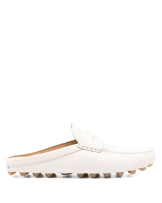 メンズ Tod's レザー スリッポン White