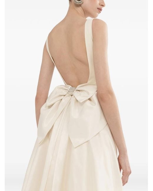 Nissa Natural Backless Maxi Dress