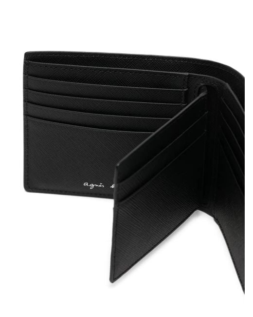Agnes B. Black Leather Wallet for men