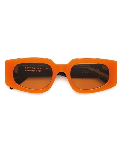 Retrosuperfuture Orange Tetra Sunglasses