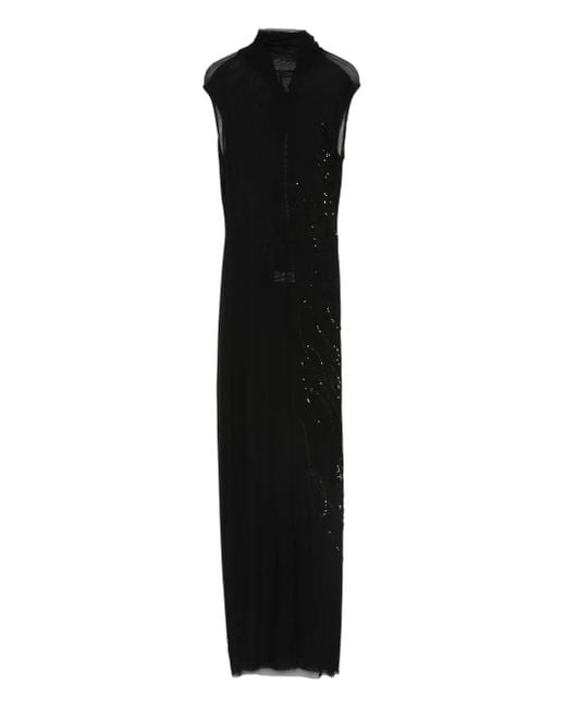 Jean Paul Gaultier Black The Long Sequin Long Dress