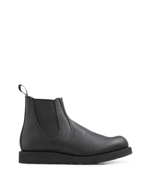 Red Wing Black Classic Chelsea Leather Boots for men