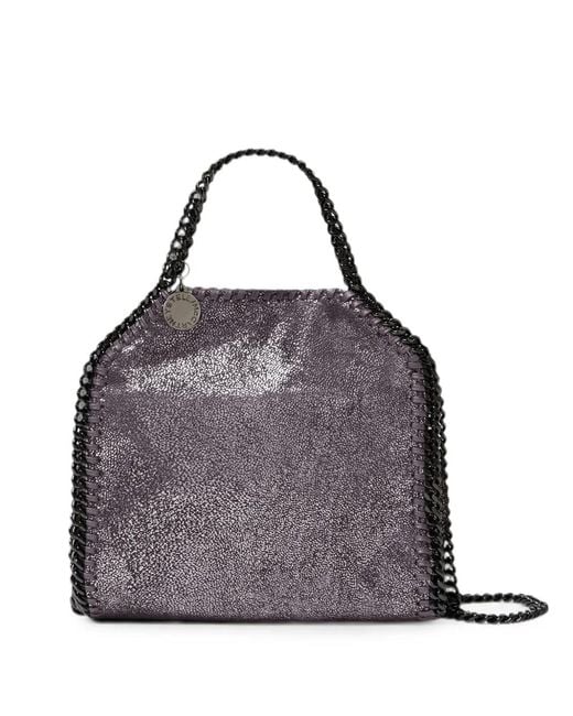 Stella McCartney Purple Falabella Metallic-Effect Tote Bag