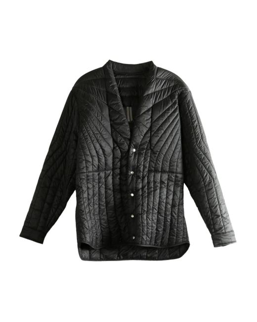 Rick Owens Black Quilted Panelled Jacket for men