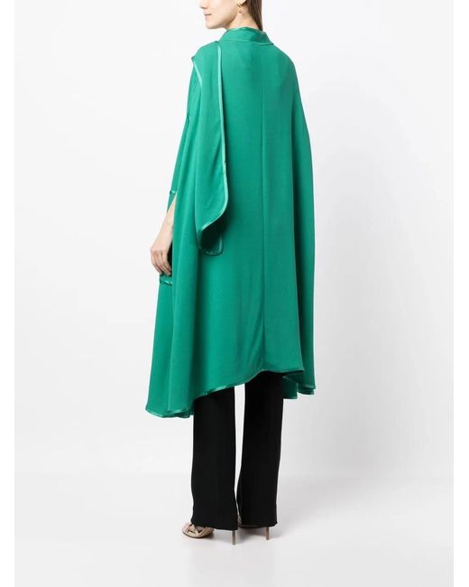 Stella McCartney Green Asymmetric Knee-Length Cape