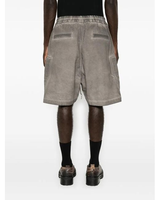 Rick Owens Gray Bauhaus Zip-Detail Cargo Shorts for men