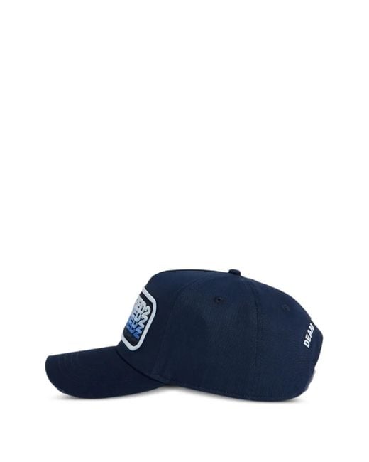 DSquared² Blue Logo-Embroidered Baseball Cap for men