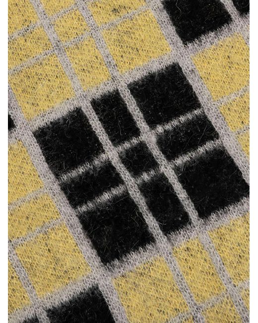 AWAKE NY Black Checked Mohair Sweater for men