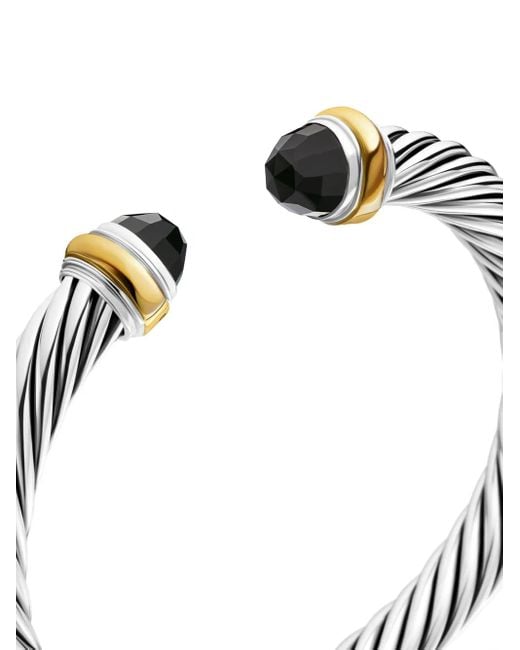 David Yurman White 14Kt And Sterling Classic Cable Bracelet (7Mm)