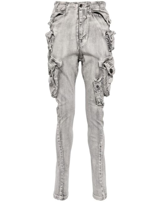 Drop-crotch cotton blend trousers di Julius in Gray da Uomo