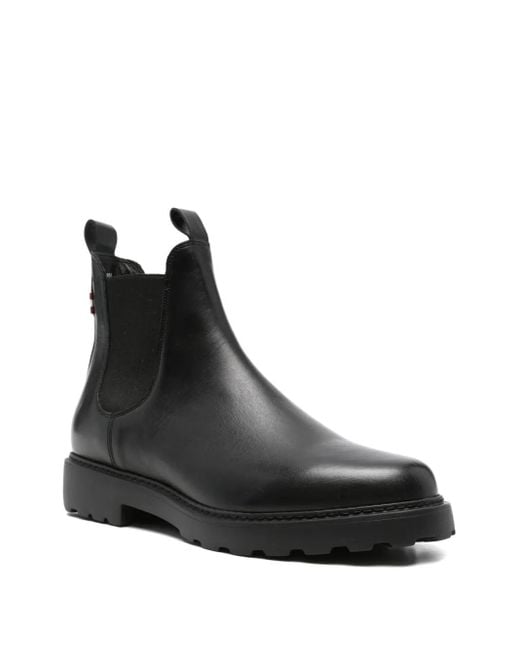 Bally Black Anni Moon Elastic-Panel Leather Boots for men