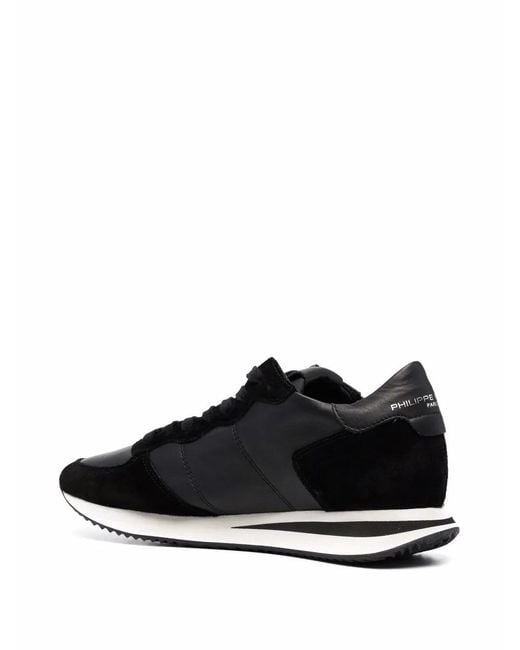 Philippe Model Black Logo Patch Sneakers