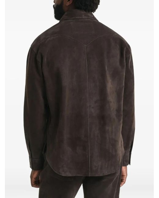 Mulberry Black Rodeo Suede Double-Pocket Shirt for men