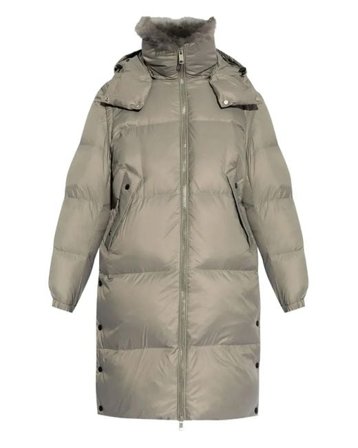 Abrigo con capucha removible Yves Salomon de color Gray