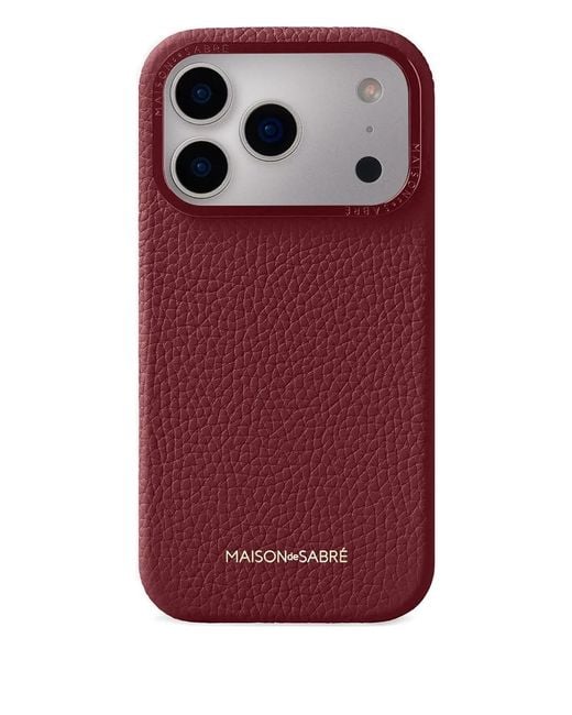 Maison De Sabre Red Leather Iphone 17 Pro Case