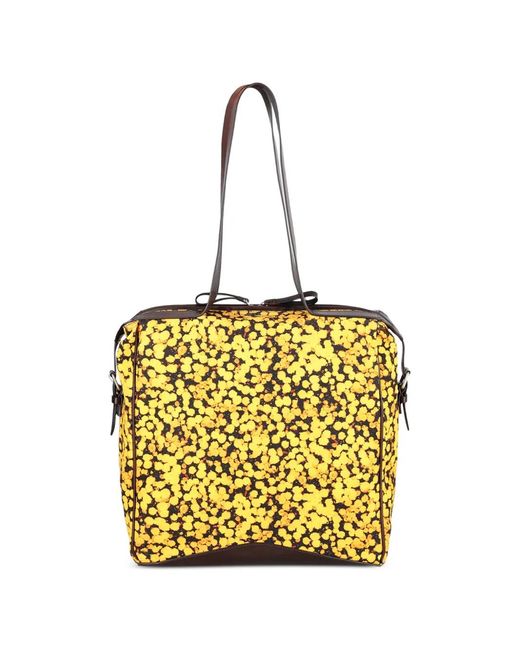 Dries Van Noten Metallic Printed Canvas Tote Bag for men