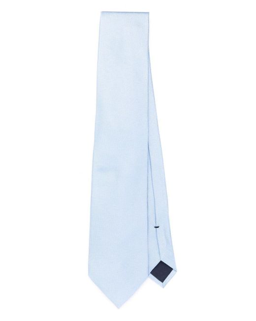 Cravate en soie à design tissé Tom Ford pour homme en coloris White