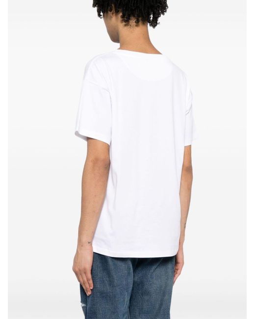 Bally White Logo-print Cotton T-shirt for men