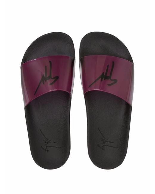 Giuseppe Zanotti Pink Brett Signature Slides