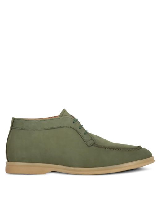 Bruno Magli Green Leather Lace-Up Boots for men