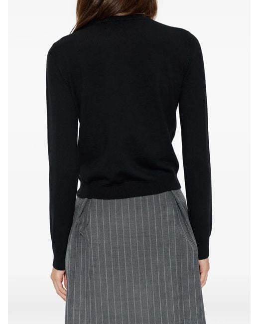 Valentino Garavani Blue Bow-Embellished Cardigan