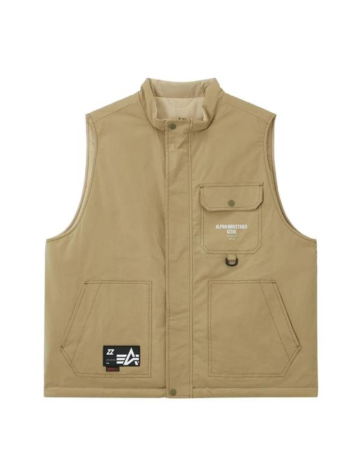 Izzue Natural Reversible Quilted Gilet for men