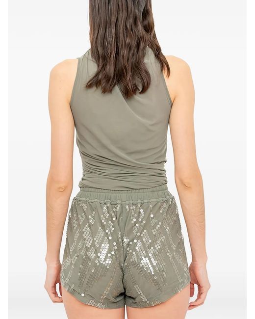 Rick Owens Green Luna Draped Sleeveless Top