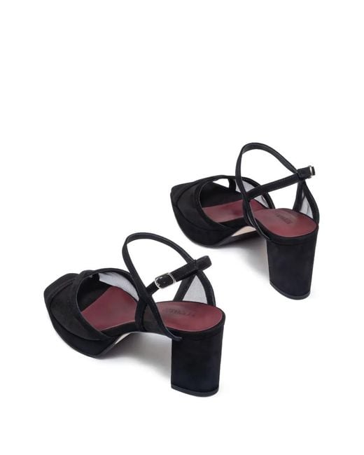 Bernardo Black Celeste Mesh-Panel Sandals