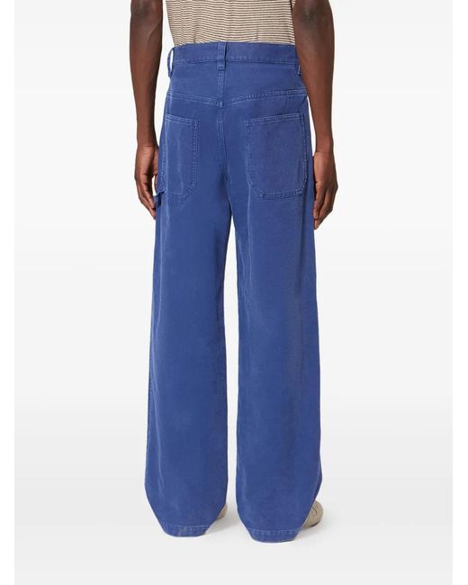 Isabel Marant Blue Albo Patch-Pocket Trousers for men