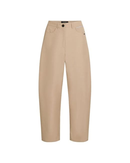 Karl Lagerfeld Natural Ikon Barrel Trousers