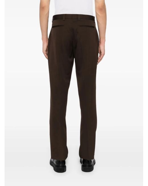 Paul Smith Black Gabardine-Weave Trousers for men