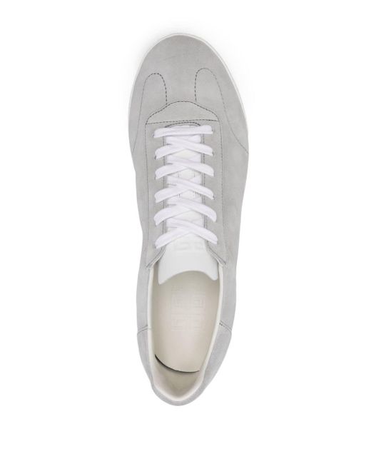 Givenchy White 4g-motif Suede Sneakers for men