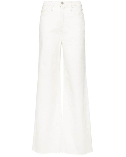 FRAME White Le Jane Wide-leg Trousers