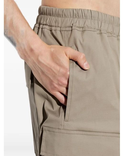 Rick Owens Natural Cargo Drop-Crotch Shorts for men