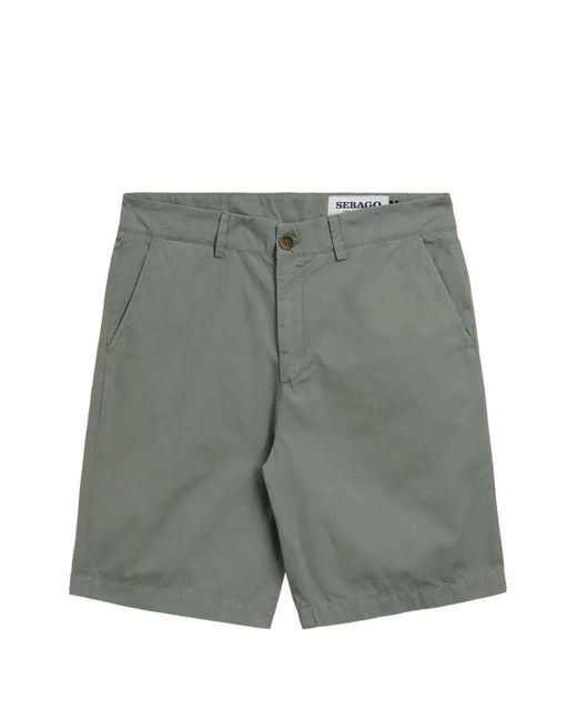 Sebago Gray Button-Fastening Chino Shorts for men