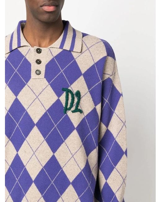 DSquared² Pullover Mit Argyle-Muster in Blue für Herren